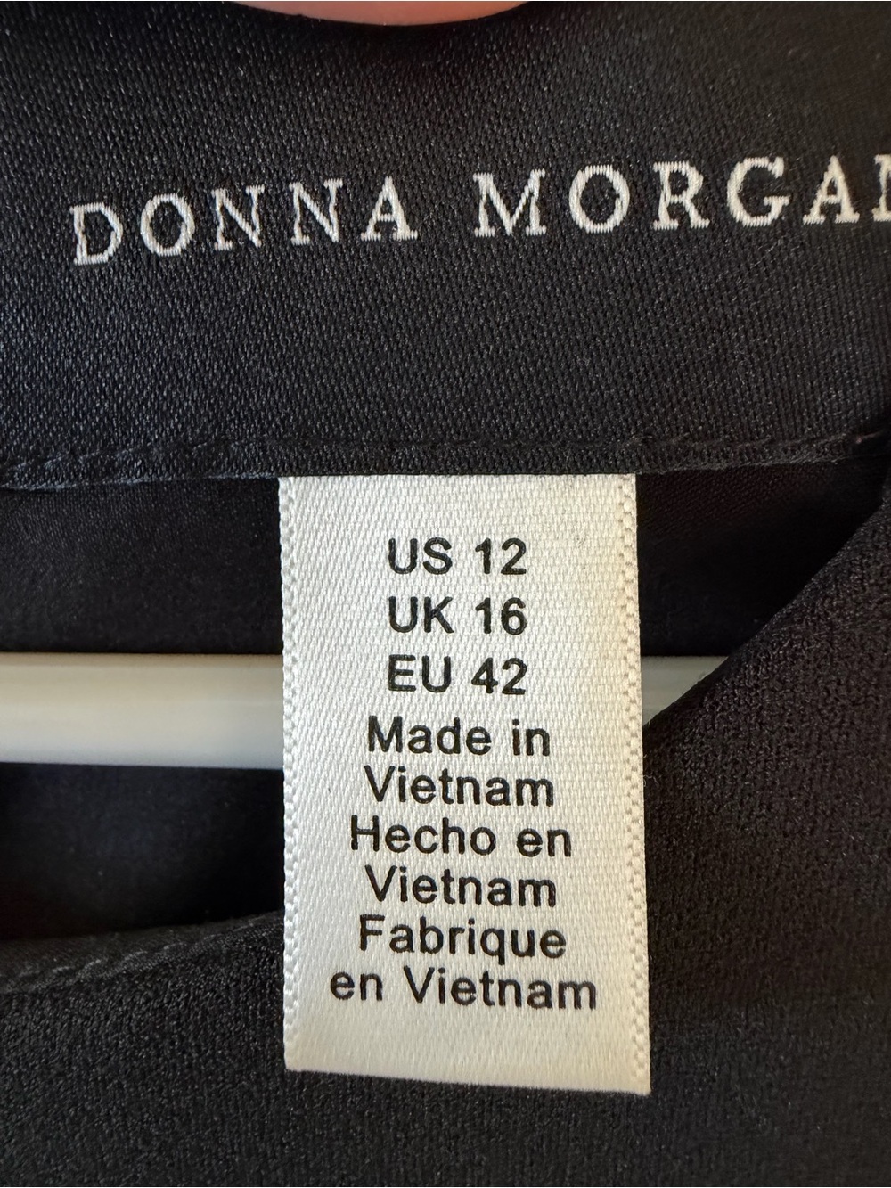 Donna Morgan Black Ruffle-Sleeve Dress, like new! Size 12 - Picture 5 of 5